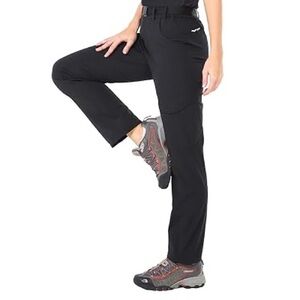 MIER Women’s Black Hiking Pants – Quick Dry, Stretch, Size 8